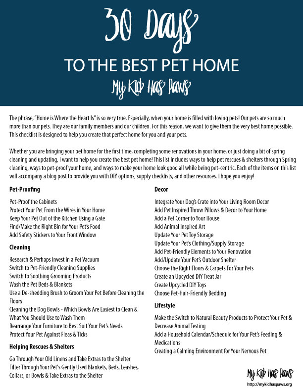 30 Days to the Best Pet Home